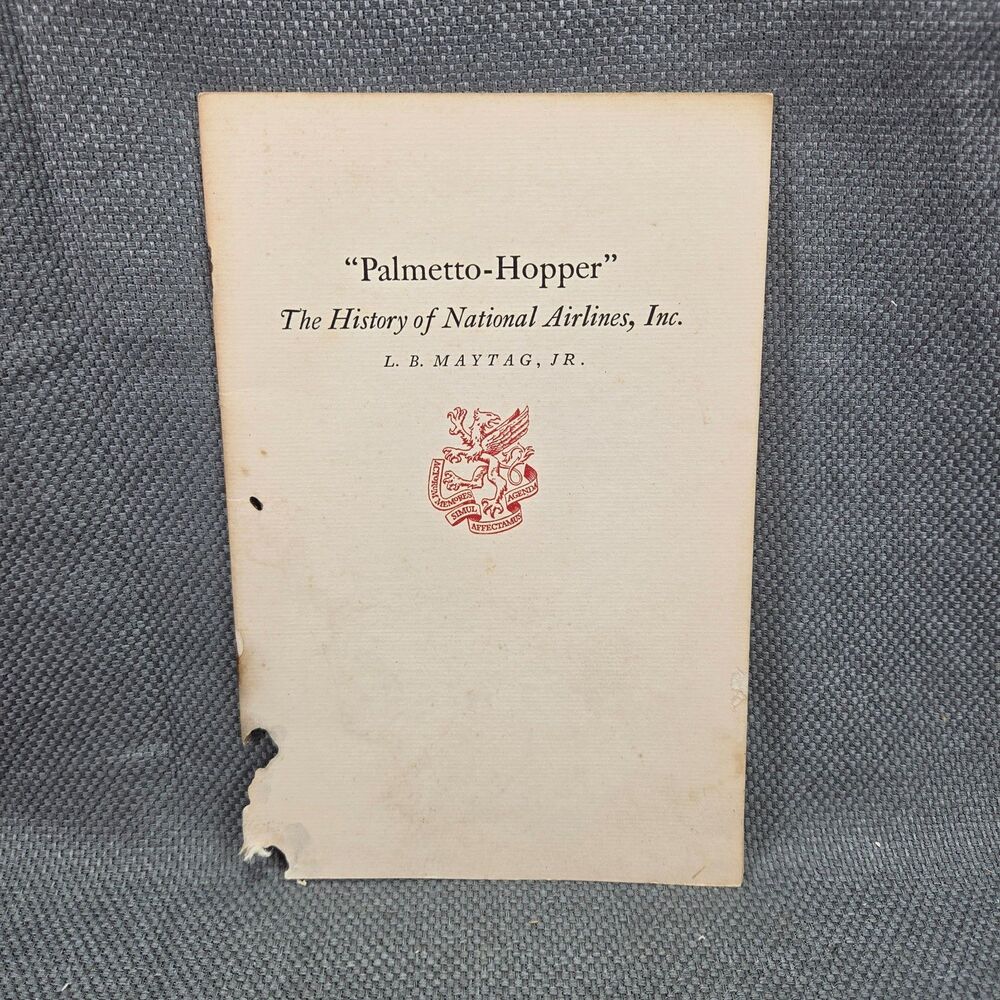 Vintage Newcomen Society Booklet National Airlines LB Maytag Jr Aviation